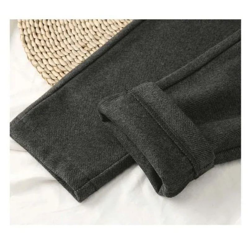 Labeless Woolen Pants Women's Harem Pencil Pants