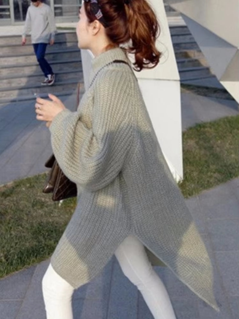 Labeless Womens Thick Long Sweater