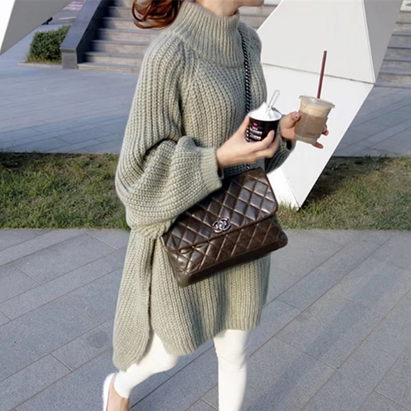 Labeless Womens Thick Long Sweater